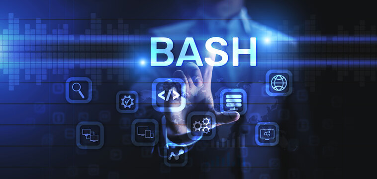 BASH Programming language software and web development internet technology concept.