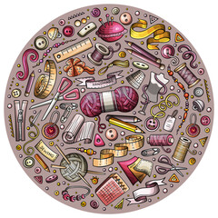 Set of Handmade cartoon doodle objects, symbols and items