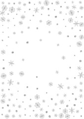 Luminous Snow Background White Vector. Dot Spray Texture. Grey Flake Christmas. Metal Wintry Card.