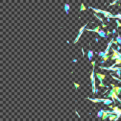 Blue Bokeh Background Transparent Vector. Element Vibrant Card. Glow Starlight Texture. Shine Fade. Spark Year Template.