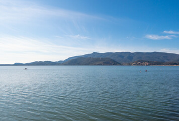 Monte Argentario (Italy) - A view of the Argentario mount on Tirreno sea, with little towns; in the Grosseto province, Tuscany region. Here in particular Orbetello village.