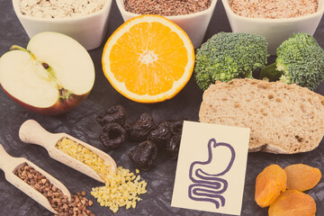 Best products and ingredients for gastric problems. Source vitamins and dietary fiber