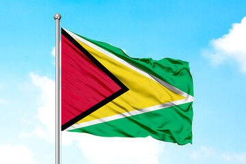 Guyana Flying Flag