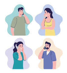 persons talking phone