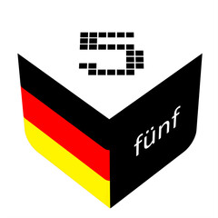 Fototapeta na wymiar Number symbols 0-9 in German
