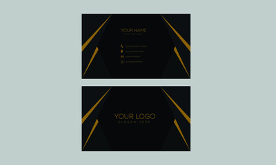 modern black and gold business card template  vector design 