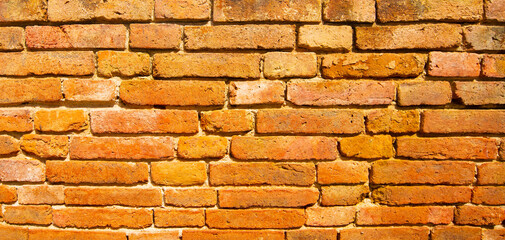 orange old brick wall pattern