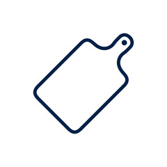 Cutting board icon, utensil of kitchen, isolated on white.