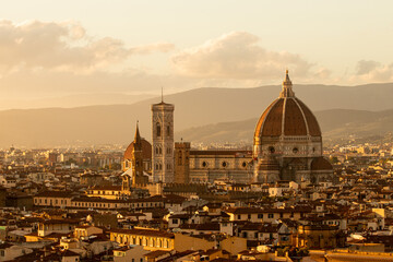Fototapeta na wymiar Florence, Italy at sunset