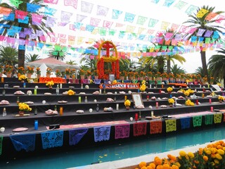 Fototapeta na wymiar traditional Mexican day if the dead altar, Jesus Maria, Aguascalientes