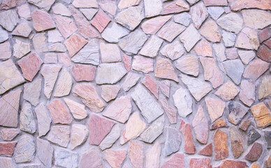 The wall surface is decorated with natural materials.