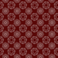 seamless pattern with different round abstract elements