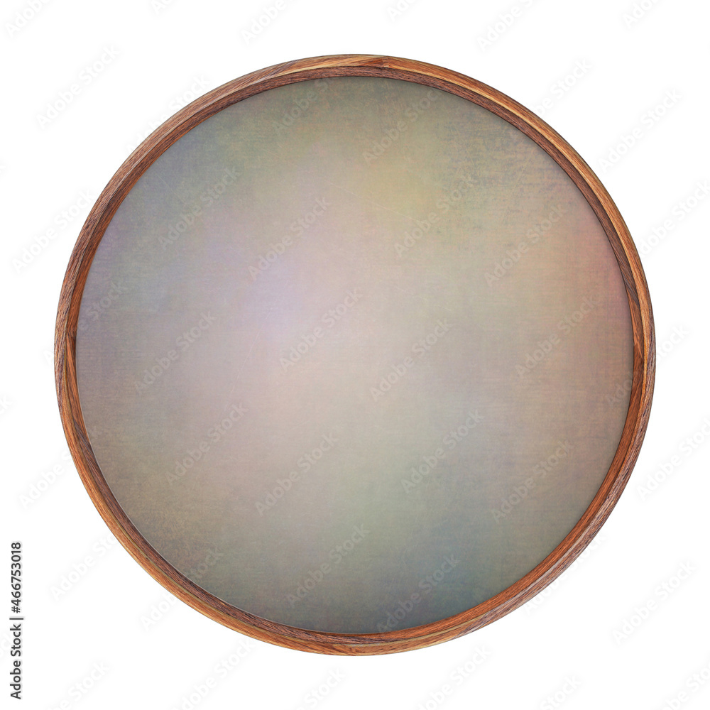 Poster wooden frame. empty square frame with colored abstract fill texture isolated on white background. ro