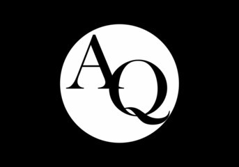 Merger shape of AQ initial letter