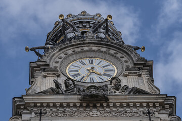 Sainte-Croix Church (Holy Cross Church) in Nantes built in 17th century in classical style. Nantes, Loire Atlantique, France.