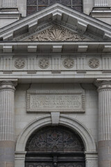 Sainte-Croix Church (Holy Cross Church) in Nantes built in 17th century in classical style. Nantes, Loire Atlantique, France.