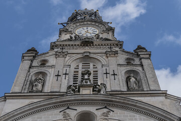 Sainte-Croix Church (Holy Cross Church) in Nantes built in 17th century in classical style. Nantes,...