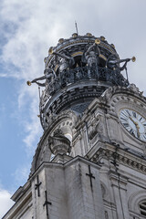Sainte-Croix Church (Holy Cross Church) in Nantes built in 17th century in classical style. Nantes,...