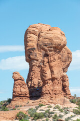 Rock formation in Arches National Park in Utah.