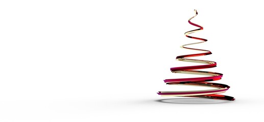 christmas card modern in 3d tree