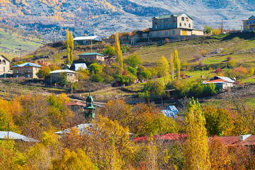 View of Lahij village in Azerbaijan