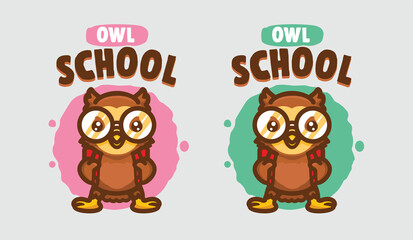 cute owl illustration for logos and prints