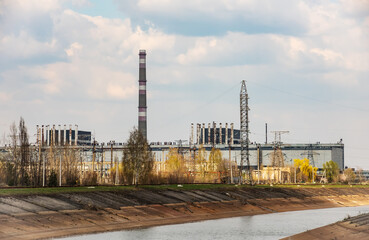 fourth block of Chernobyl nuclear power plant with new Arch shelter