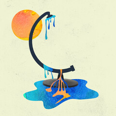 Contemporary art collage, modern creative design. Idea, inspiration, saving environment, ecology,...