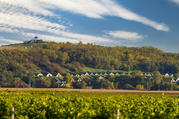 Fototapeta premium Gombos-hegyi pincesor in Hercegkut, UNESCO site, Great Plain, North Hungary