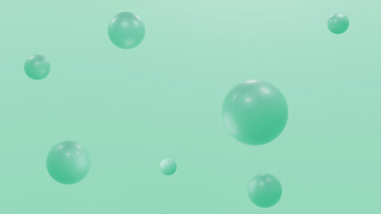 water drops on green background