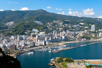Fototapeta na wymiar 静岡県熱海市 熱海の眺望 熱海城前から