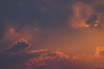 Beautiful sky with cloud before sunset