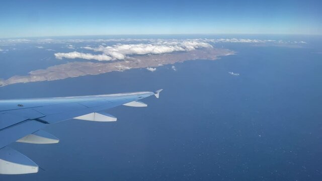 Arriv&eacute;e Mykonos vue a&eacute;rienne