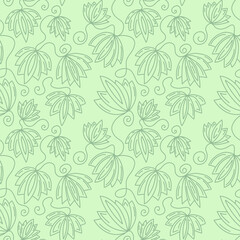 Seamless hand drawn floral cute pattern for textie, texture, wrapping