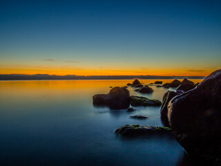 Fototapeta premium Morgenröte am trand