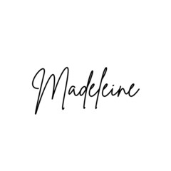 Fototapeta na wymiar madeleine signature logo design 
