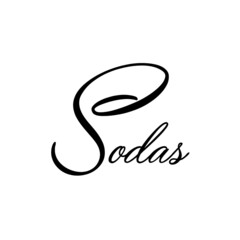 Obraz premium sodas logo design 