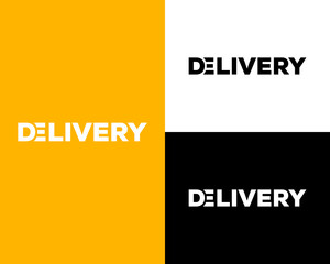 Obraz premium Delivery creative name text logo