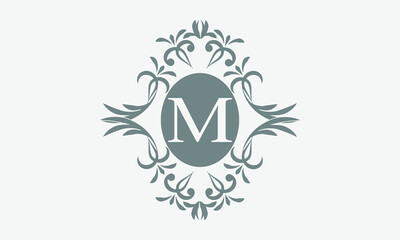 Elegant monogram with alphabet letter M. Logo icon for business. Exquisite corporate branding and design for luxury goods and company