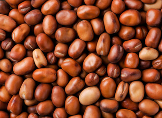 Dried brown beans background. The view from top