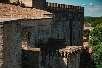 Obraz premium view of a wall of a castle