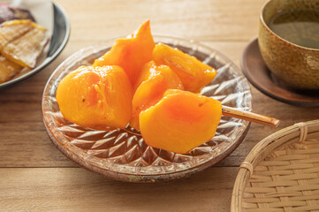 完熟した富有柿