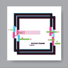 Fototapeta premium Big set of banners in digital glitch style. Vector discount, promotion trendy background