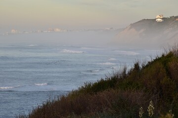 Coucher de soleil sur la cote basque