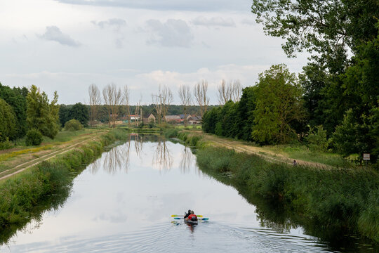 canoe on the river Havel, Grabow, Germany