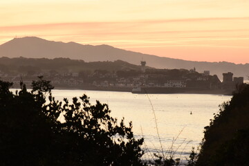 Coucher de soleil sur le fort de Socoa Pays basque