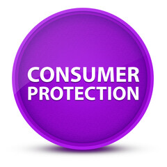 Consumer Protection luxurious glossy purple round button abstract