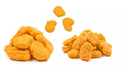 Nuggets isolated on a white background.