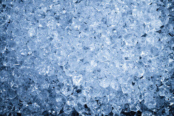 Ice crystal cubes, space for text or design.