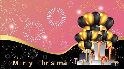 Happy New Year Elegant vector illustration for banner, flyer and greeting card.